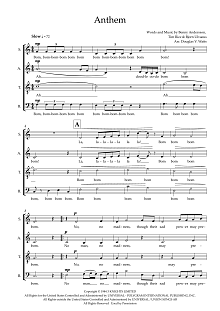 Anthem (from Chess the Musical) (arr. Doug Watts) 