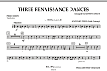 Three Renaissance Dances - Percussion