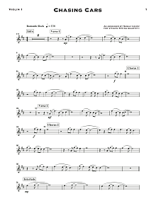 Chasing Cars (arr. Sasha Ivanov) - Violin 1 