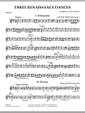 Three Renaissance Dances - Violin 1