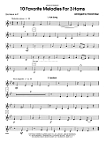 10 Favorite Melodies For 3 Horns - 2nd Horn in F