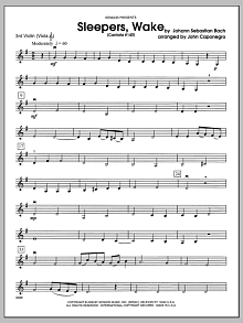 Sleepers, Wake (Cantata #140) - 3rd Violin 