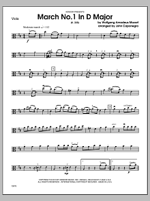 March No. 1 In D Major (K. 335) - Viola 