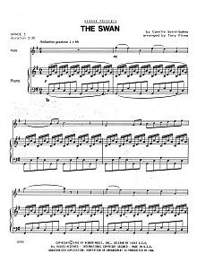 The Swan - Piano (optional) 