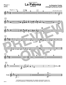 La Paloma (The Dove) - Percussion 1 