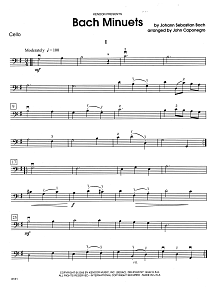 Bach Minuets - Cello 