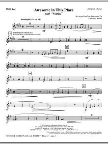 Awesome In This Place (with Worthy) - F Horn 2,3 
