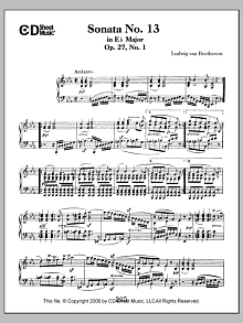 Sonata No. 13 In E-flat Major, Quasi Fantasia, Op. 27, No. 1 