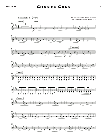 Chasing Cars (arr. Sasha Ivanov) - Violin 2 