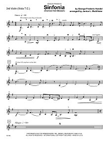 Sinfonia (Overture from Messiah) - Violin 3 (Viola T.C.) 