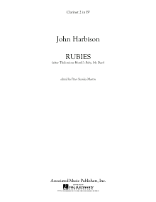 Rubies (After Thelonious Monk's "Ruby, My Dear") - Bb Clarinet 2 
