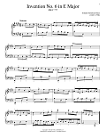 Invention No. 6 In E Major, BWV 777