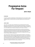 Progressive Solos For Timpani