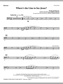 Where's The Line To See Jesus? - Bassoon 