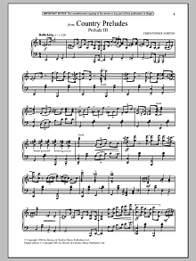 Country Preludes, Prelude III 