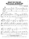 What Do You Do With A B.A. In English (from Avenue Q)