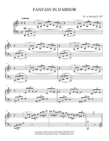 Fantasy in D Minor, K. 397 