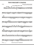 Two Mozart Canons - Cello