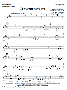 The Greatness Of You - Bass Clarinet (sub. Tbn 3) 