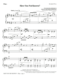 Have You Not Known? - Piano