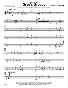 Greg's Groove - 3rd Bb Trumpet 
