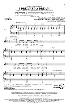 I Dreamed A Dream (from Les Miserables) (arr. Ed Lojeski) 