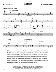 Sofrito - Solo Sheet - Trombone 
