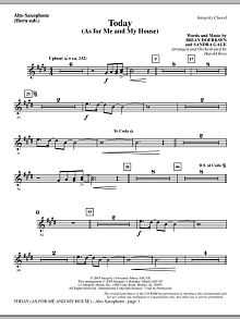 Today (As For Me And My House) - Alto Sax (sub. Horn) 