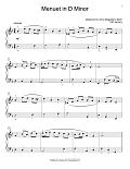 Menuet In D Minor, BWV App. 132