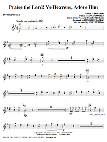 Praise The Lord! Ye Heavens, Adore Him - Bb Trumpet 1,2 
