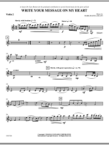 Write Your Message On My Heart - Violin 2 