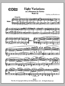 Variations (8) On A Romance By Gretry, Woo 72 
