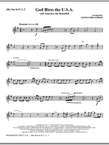 God Bless The U.S.A (with America, The Beautiful) - Eb Alto Saxophone 1,2 