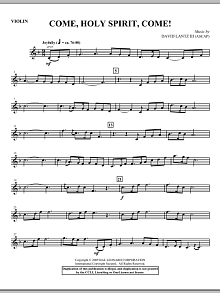 Come, Holy Spirit, Come! - Violin 
