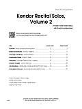 Kendor Recital Solos, Volume 2 - Bb Clarinet - Piano Accompaniment