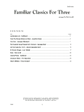 Familiar Classics For Three - Full Score