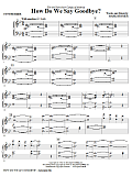 How Do We Say Goodbye? - Synthesizer