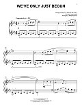 We've Only Just Begun [Classical version] (arr. Phillip Keveren)