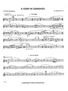 A Study In Contrasts - Bb Tenor Saxophone 