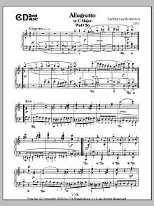 Allegretto In C Major, Woo 56 