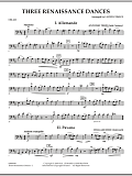 Three Renaissance Dances - Cello
