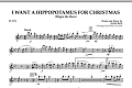 I Want A Hippopotamus For Christmas - Flute