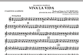 Viva La Vida - Eb Baritone Saxophone