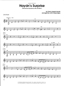 Haydn's Surprise (Theme from Symphony #94, 2nd Mvt.) - 2nd Violin 