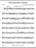 Two Mozart Canons - Violin 1