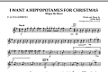 I Want A Hippopotamus For Christmas - Eb Alto Saxophone 1