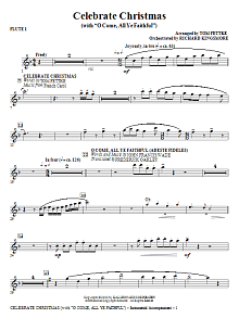Celebrate Christmas (with O Come, All Ye Faithful) - Flute 1 