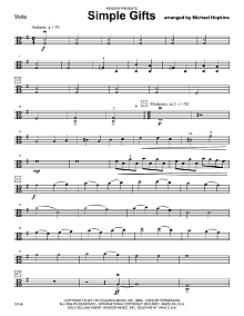 Simple Gifts - Viola 