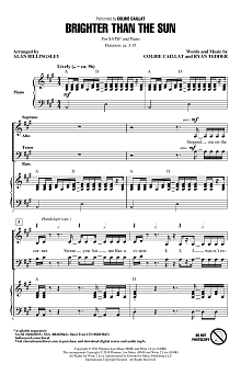 Brighter Than The Sun (arr. Alan Billingsley) 