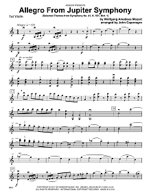Allegro From Jupiter Symphony - 1st Violin 